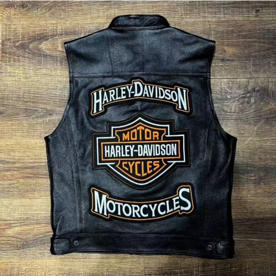 海淘机车真皮马甲背心